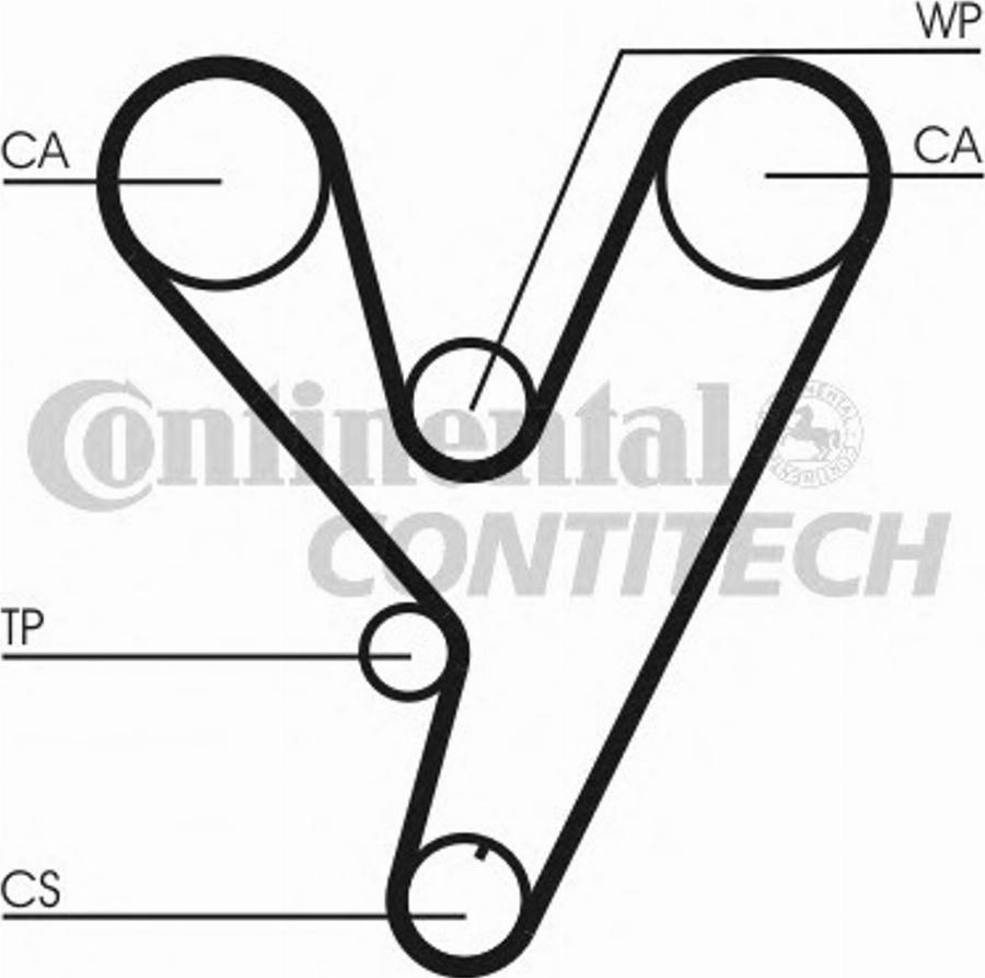 Contitech CT814 - Ремінь ГРМ autocars.com.ua