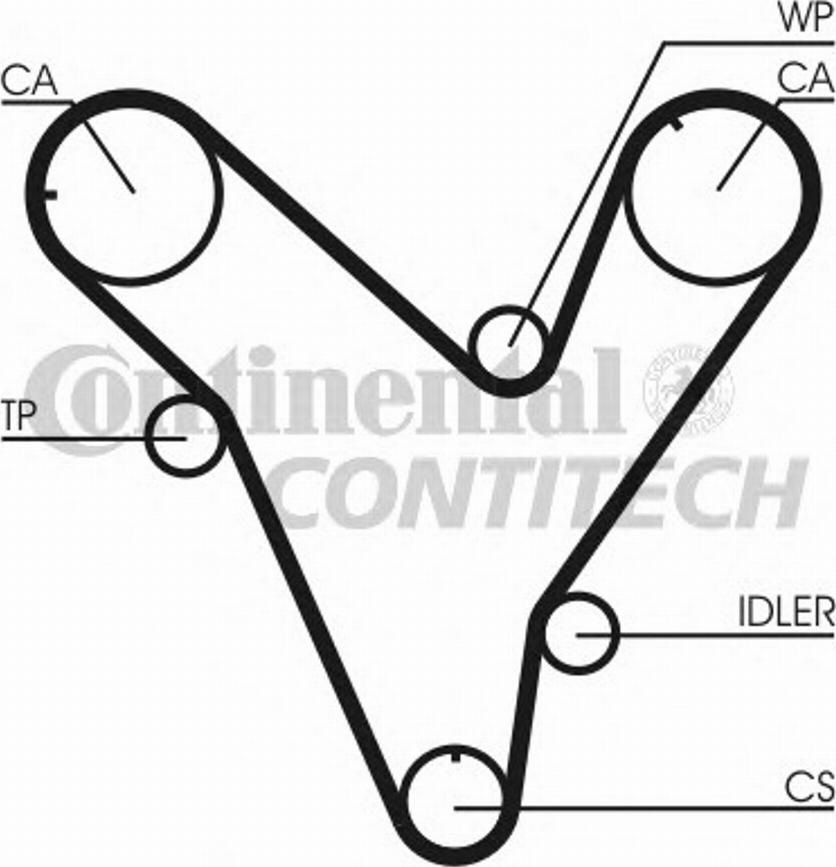 Contitech CT829K1 - Комплект ременя ГРМ autocars.com.ua