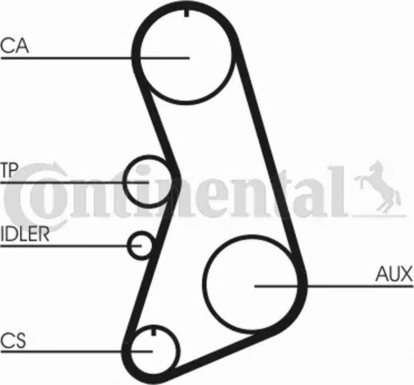 Contitech CT849 - Ремінь ГРМ autocars.com.ua