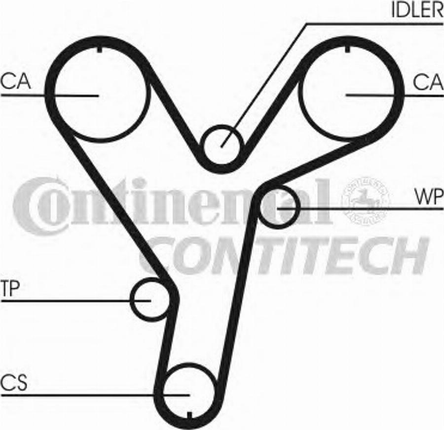 Contitech CT858 - Ремінь ГРМ autocars.com.ua