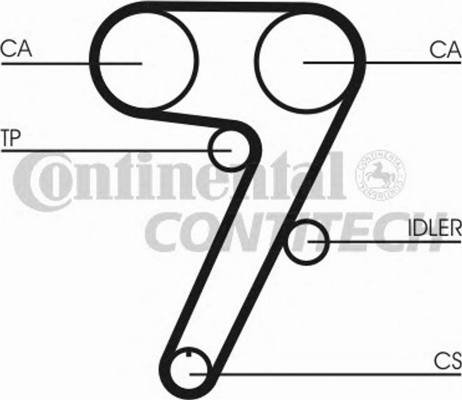 CONTINENTAL CT885 - Ремінь ГРМ autocars.com.ua