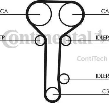 Continental CT978 - Зубчатый ремень ГРМ autodnr.net