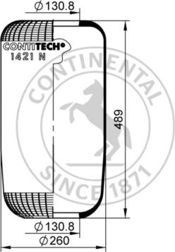 Contitech AIR Spring 1421 N - Кожух пневматичної ресори autocars.com.ua