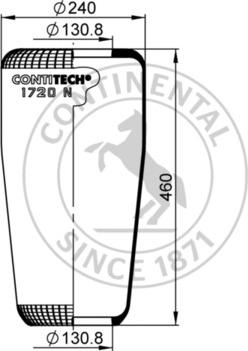 Contitech AIR Spring 1720 N - Кожух пневматичної ресори autocars.com.ua