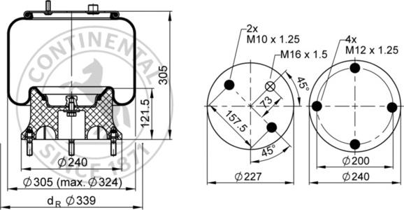 Contitech AIR Spring 4154 N P06 - Кожух пневматичної ресори autocars.com.ua