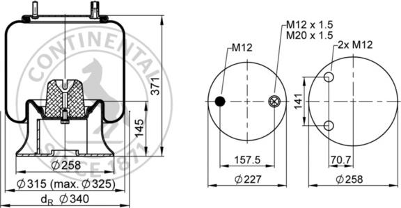 Contitech AIR Spring 4156 N P09 - Кожух пневматичної ресори autocars.com.ua