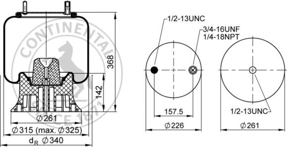 Contitech AIR Spring 4156 N P10 - Кожух пневматичної ресори autocars.com.ua