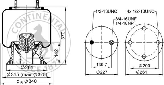 Contitech AIR Spring 4156 N P14 - Кожух пневматичної ресори autocars.com.ua