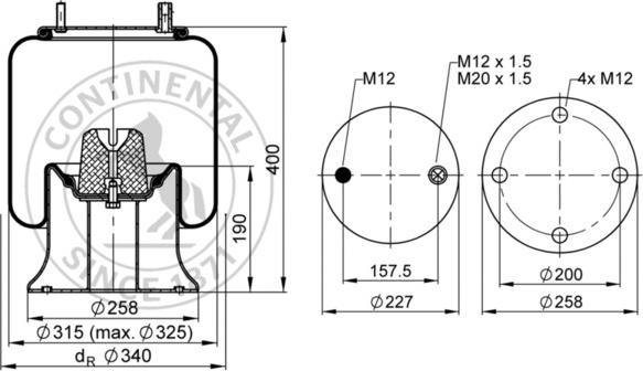 Contitech AIR Spring 4159 N P03 - Кожух пневматичної ресори autocars.com.ua