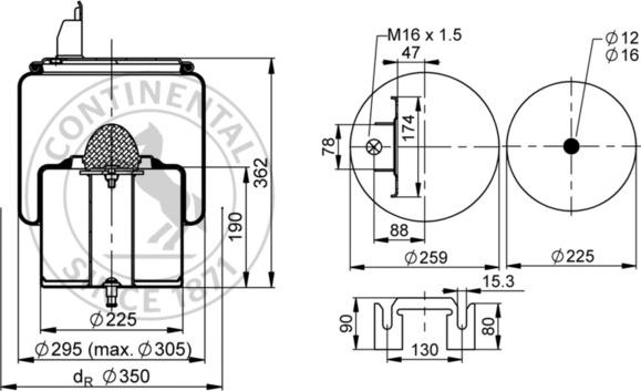 Contitech AIR Spring 4580 N P01 - Кожух пневматичної ресори autocars.com.ua