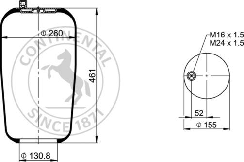 Contitech AIR Spring 4757 N2 - Кожух пневматичної ресори autocars.com.ua