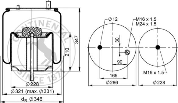 Contitech AIR Spring 4911 N P04 - Кожух пневматичної ресори autocars.com.ua