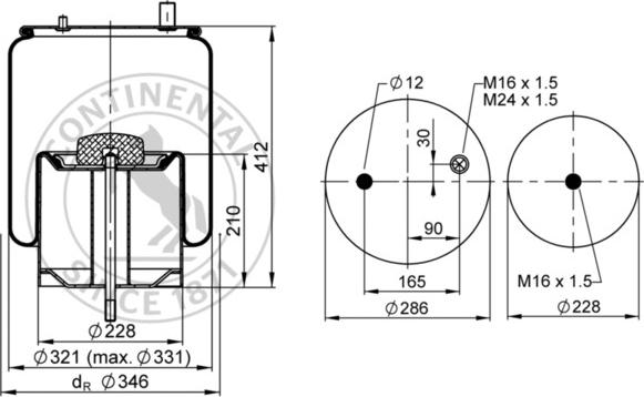 Contitech AIR Spring 4912 N P10 - Кожух пневматичної ресори autocars.com.ua