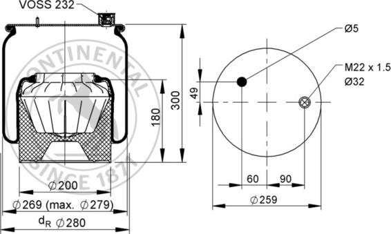 Contitech AIR Spring 6173 N P42 - Кожух пневматичної ресори autocars.com.ua