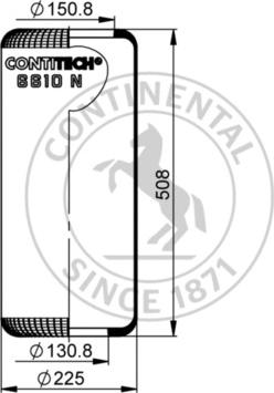 Contitech AIR Spring 6610 N - Кожух пневматичної ресори autocars.com.ua