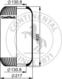 Contitech AIR Spring 6622 N - Кожух пневматичної ресори autocars.com.ua