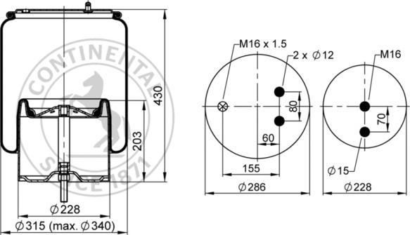 Contitech AIR Spring 6700 N P02 - Кожух пневматичної ресори autocars.com.ua