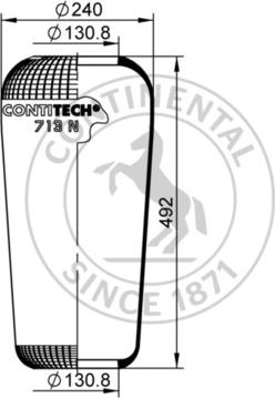 Contitech AIR Spring 713 N - Кожух пневматичної ресори autocars.com.ua