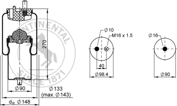 Contitech AIR Spring 816 Z - Кожух пневматичної ресори autocars.com.ua