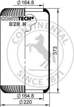 Contitech AIR Spring 928 N - Кожух пневматичної ресори autocars.com.ua