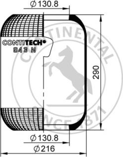 Contitech AIR Spring 943 N - Кожух пневматичної ресори autocars.com.ua