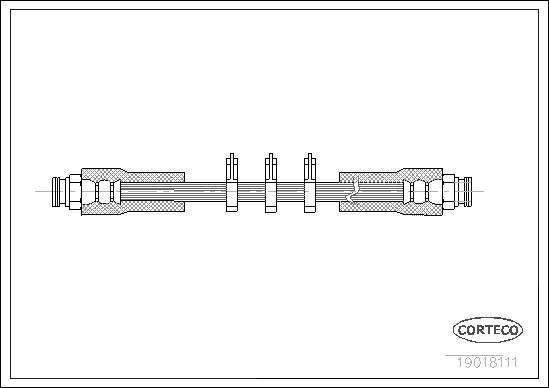 Corteco 19018111 - Тормозной шланг avtokuzovplus.com.ua