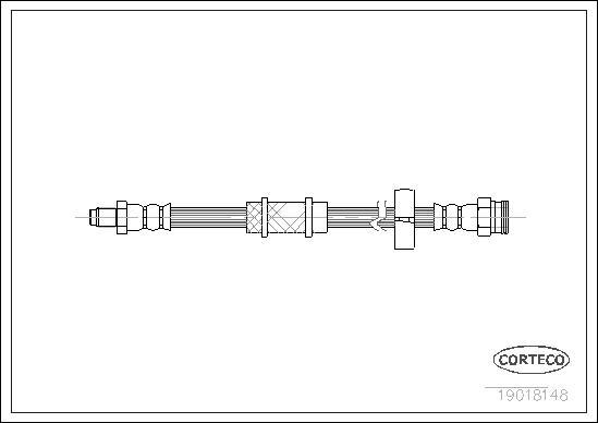 Corteco 19018148 - Гальмівний шланг autocars.com.ua