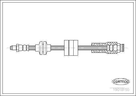 Corteco 19018150 - Тормозной шланг avtokuzovplus.com.ua