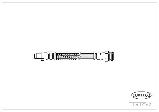 Corteco 19018162 - Гальмівний шланг autocars.com.ua