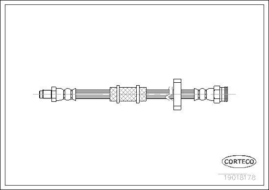 Corteco 19018178 - Гальмівний шланг autocars.com.ua