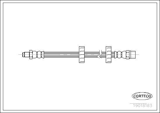 Corteco 19018183 - Тормозной шланг autodnr.net