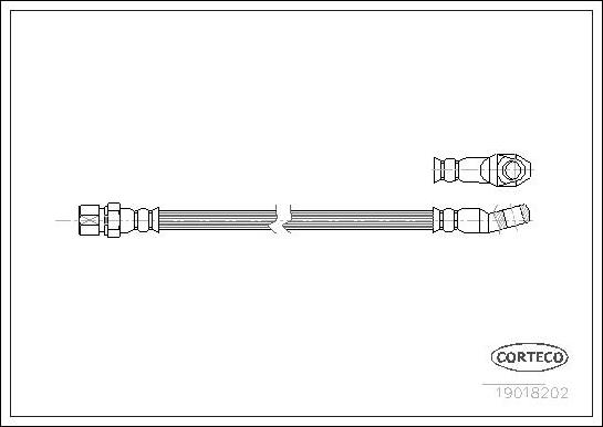 Corteco 19018202 - Гальмівний шланг autocars.com.ua