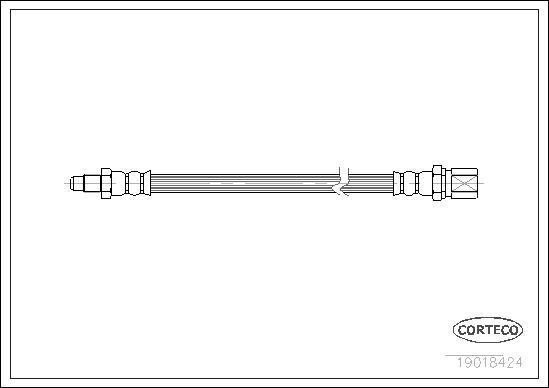 Corteco 19018424 - Гальмівний шланг autocars.com.ua