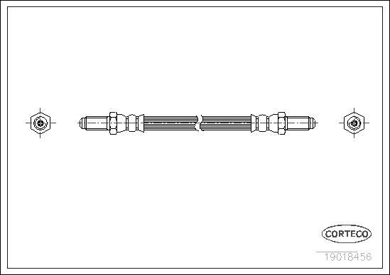 Corteco 19018456 - Гальмівний шланг autocars.com.ua