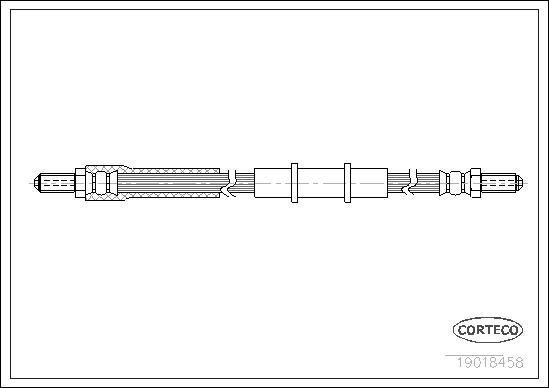 Corteco 19018458 - Гальмівний шланг autocars.com.ua