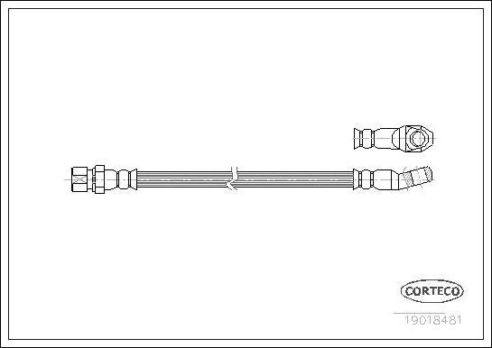 Corteco 19018481 - Гальмівний шланг autocars.com.ua