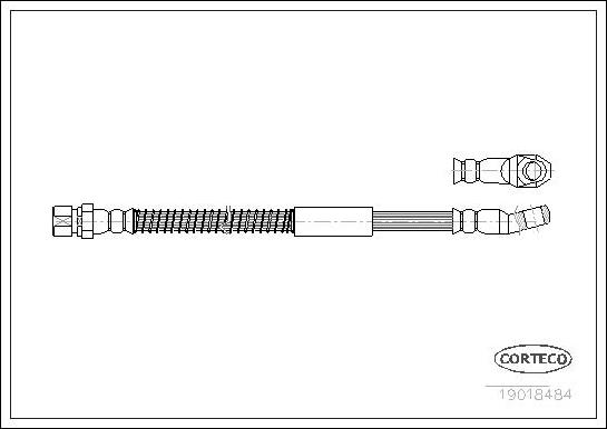 Corteco 19018484 - Гальмівний шланг autocars.com.ua