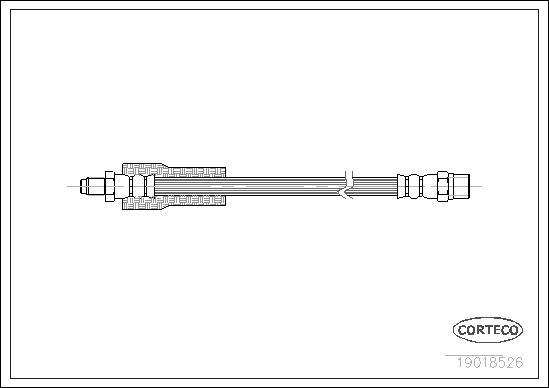 Corteco 19018526 - Гальмівний шланг autocars.com.ua