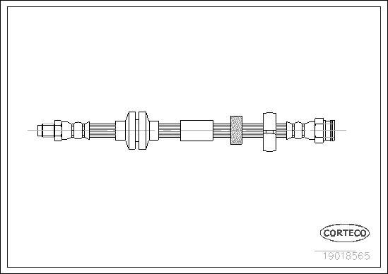 Corteco 19018565 - Тормозной шланг avtokuzovplus.com.ua