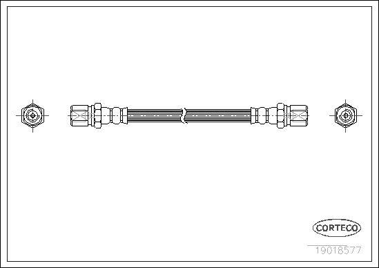 Corteco 19018577 - Тормозной шланг avtokuzovplus.com.ua