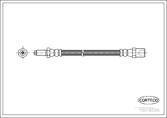 Corteco 19018590 - Тормозной шланг avtokuzovplus.com.ua