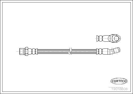 Corteco 19018606 - Гальмівний шланг autocars.com.ua