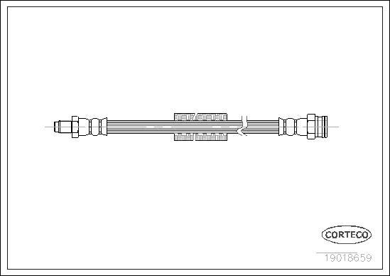 Corteco 19018659 - Тормозной шланг avtokuzovplus.com.ua