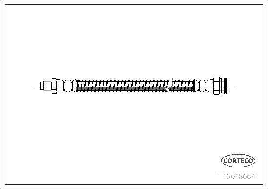 Corteco 19018664 - Гальмівний шланг autocars.com.ua