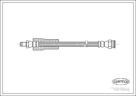 Corteco 19018666 - Тормозной шланг avtokuzovplus.com.ua