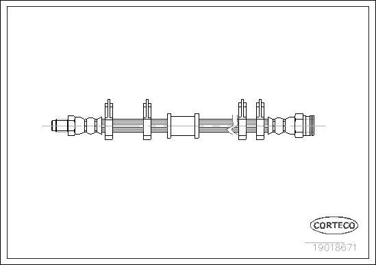 Corteco 19018671 - Тормозной шланг autodnr.net