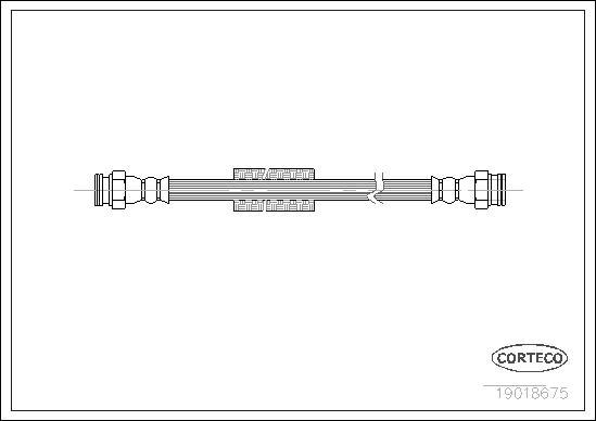 Corteco 19018675 - Гальмівний шланг autocars.com.ua