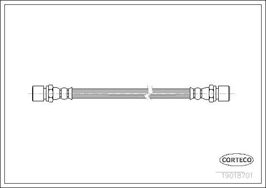 Corteco 19018701 - Гальмівний шланг autocars.com.ua