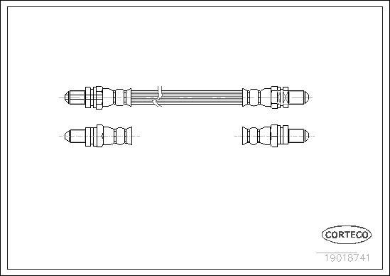 Corteco 19018741 - Гальмівний шланг autocars.com.ua