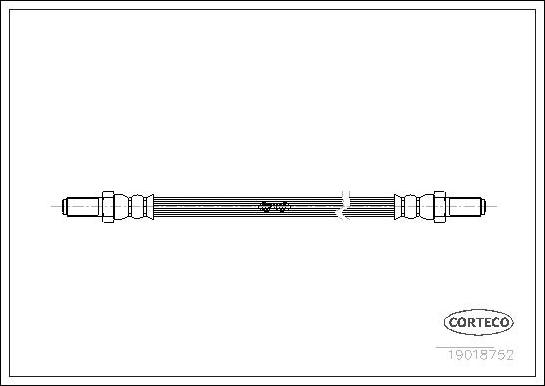 Corteco 19018752 - Гальмівний шланг autocars.com.ua